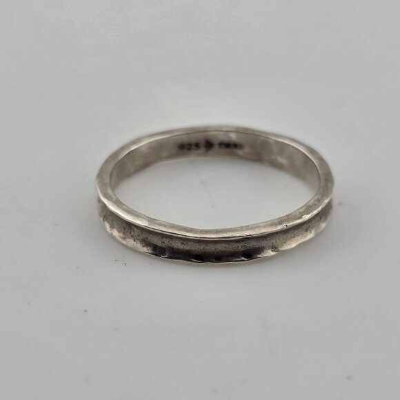 SILPADA RING STERLING 925 HAMMERED STACKABLE CONCAVE SIZE 7 - Picture 10 of 13